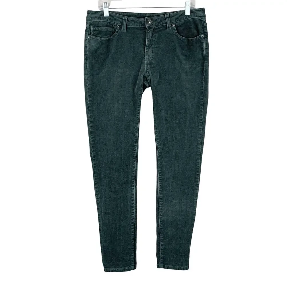 Patagonia Fitted Corduroy Pants Jeans Grey Stretchy Organic Cotton Women's 31